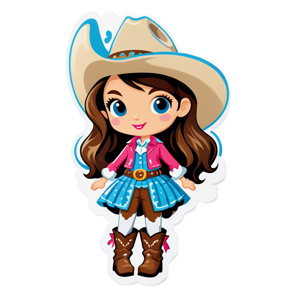 Cowgirl Sticker Kit