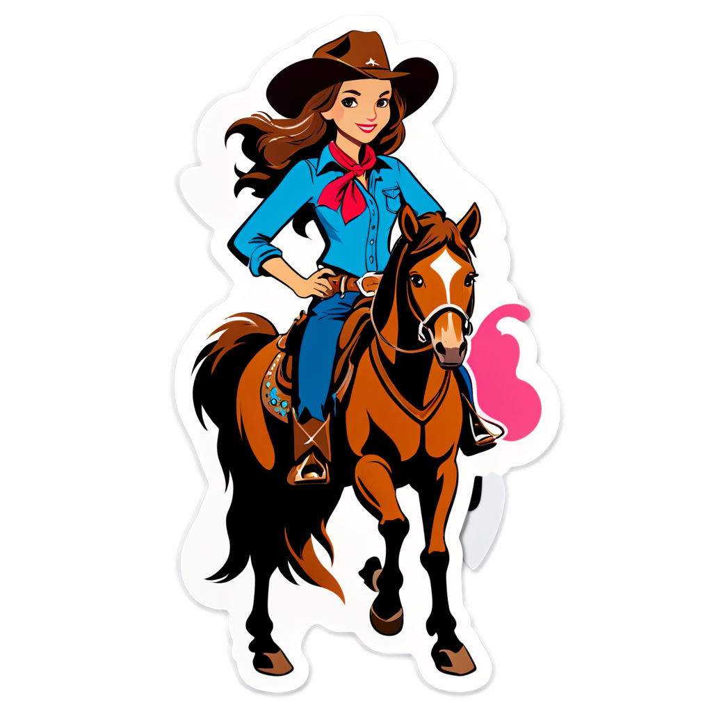 Cowgirl Sticker Kit