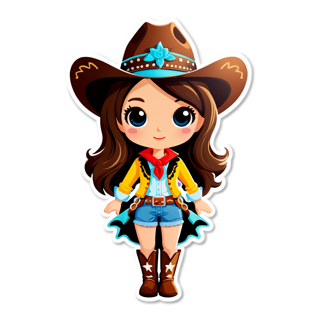 Cute Cowgirl Sticker