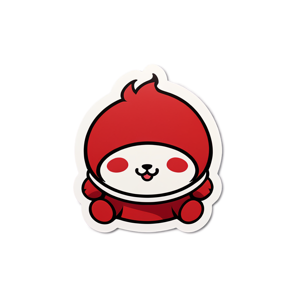 Cute Crimson Sticker