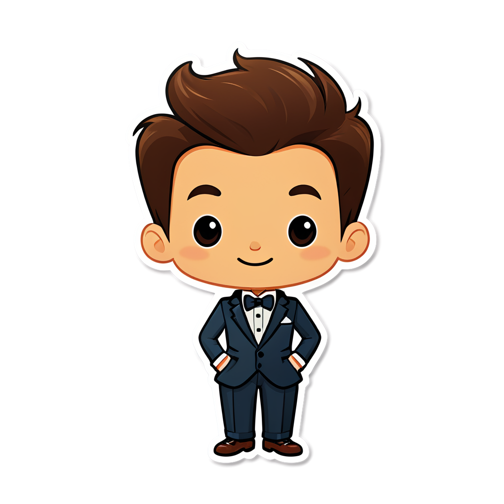 Cute Dapper Sticker