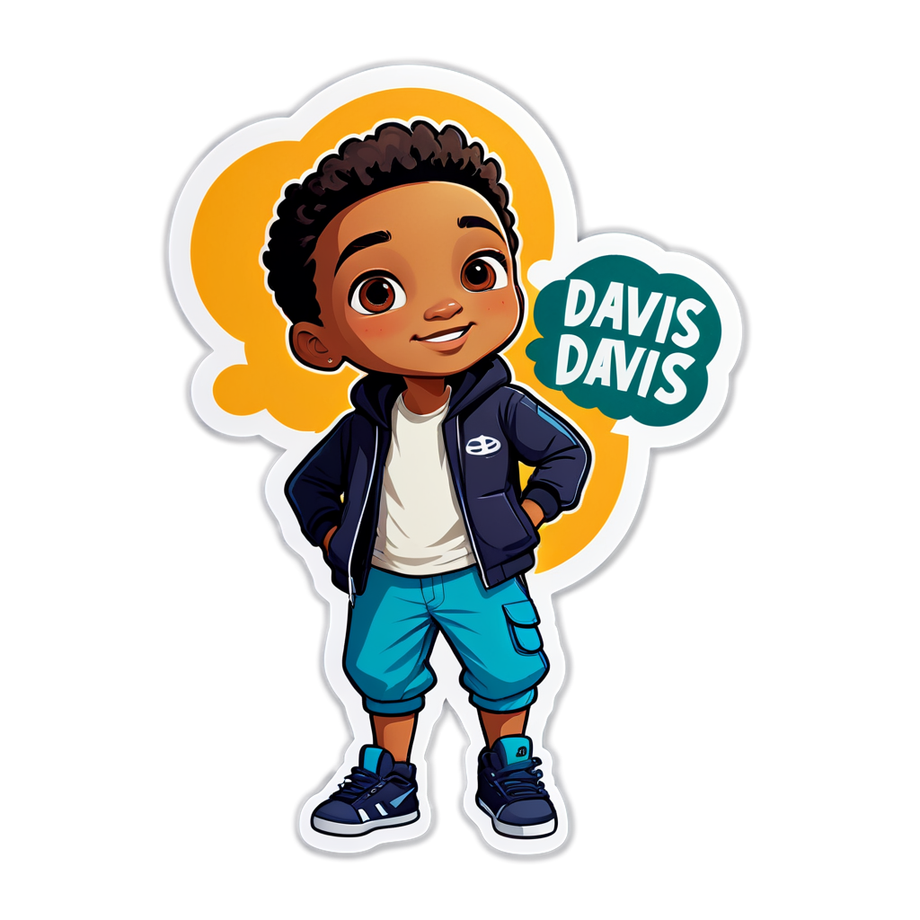 Cute Davis Sticker