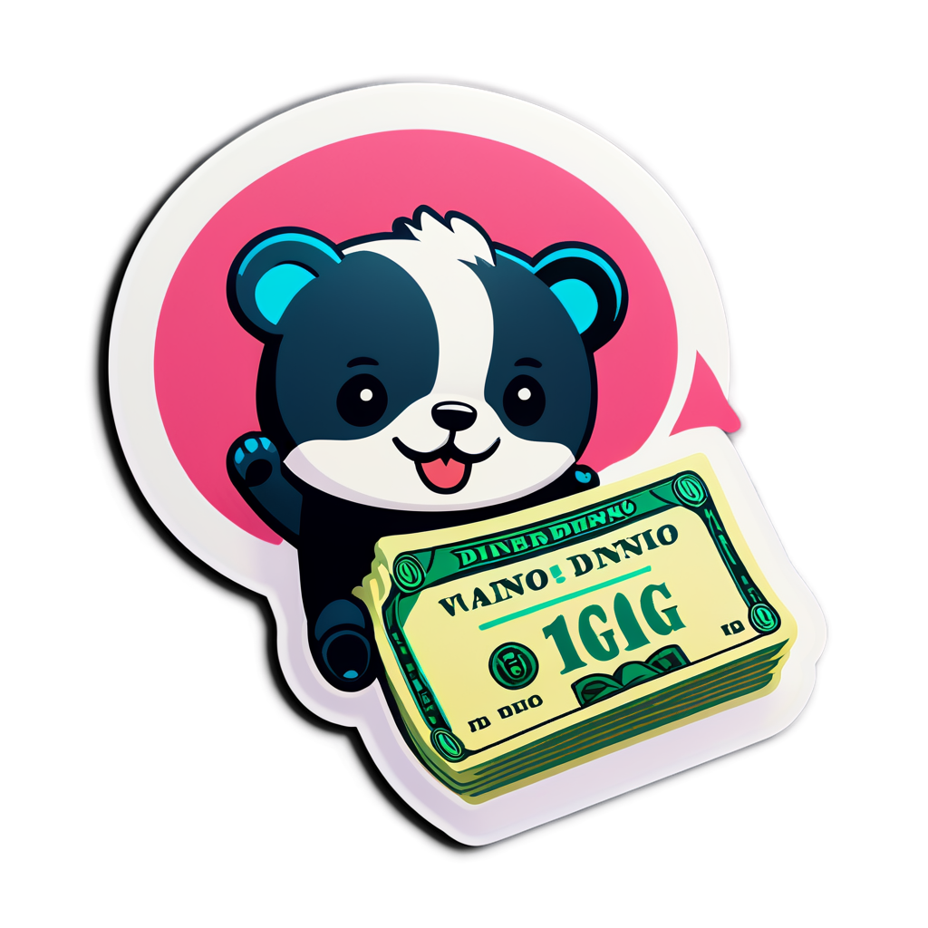 Cute Dinero Sticker