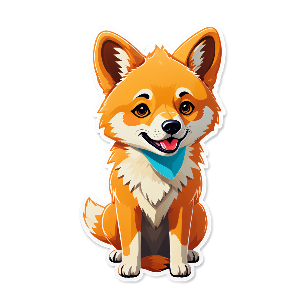 Cute Dingo Sticker