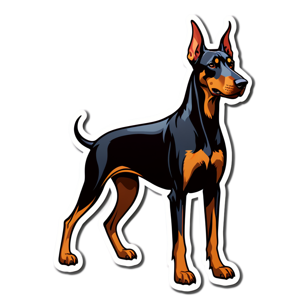 Doberman Sticker Collection