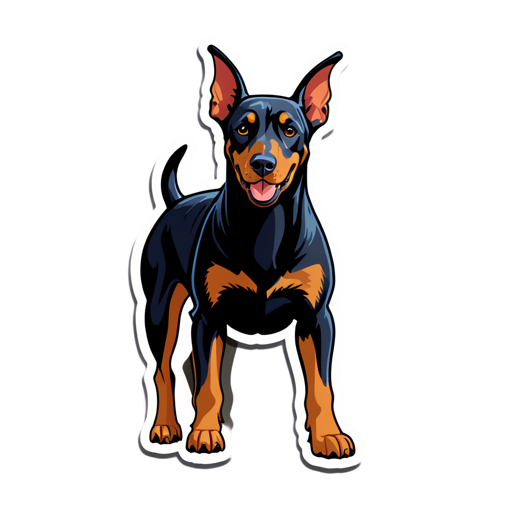 Cute Doberman Sticker