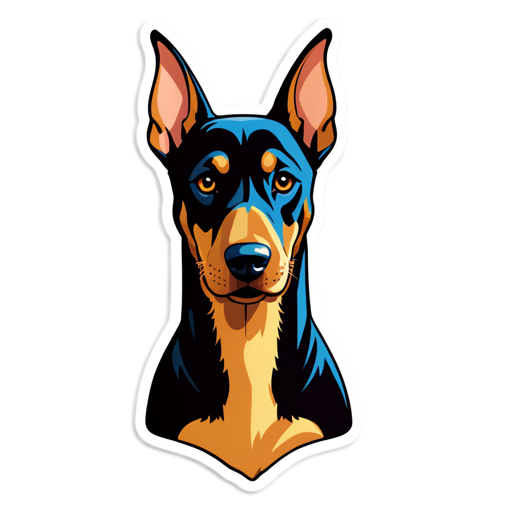 Cute Doberman Sticker