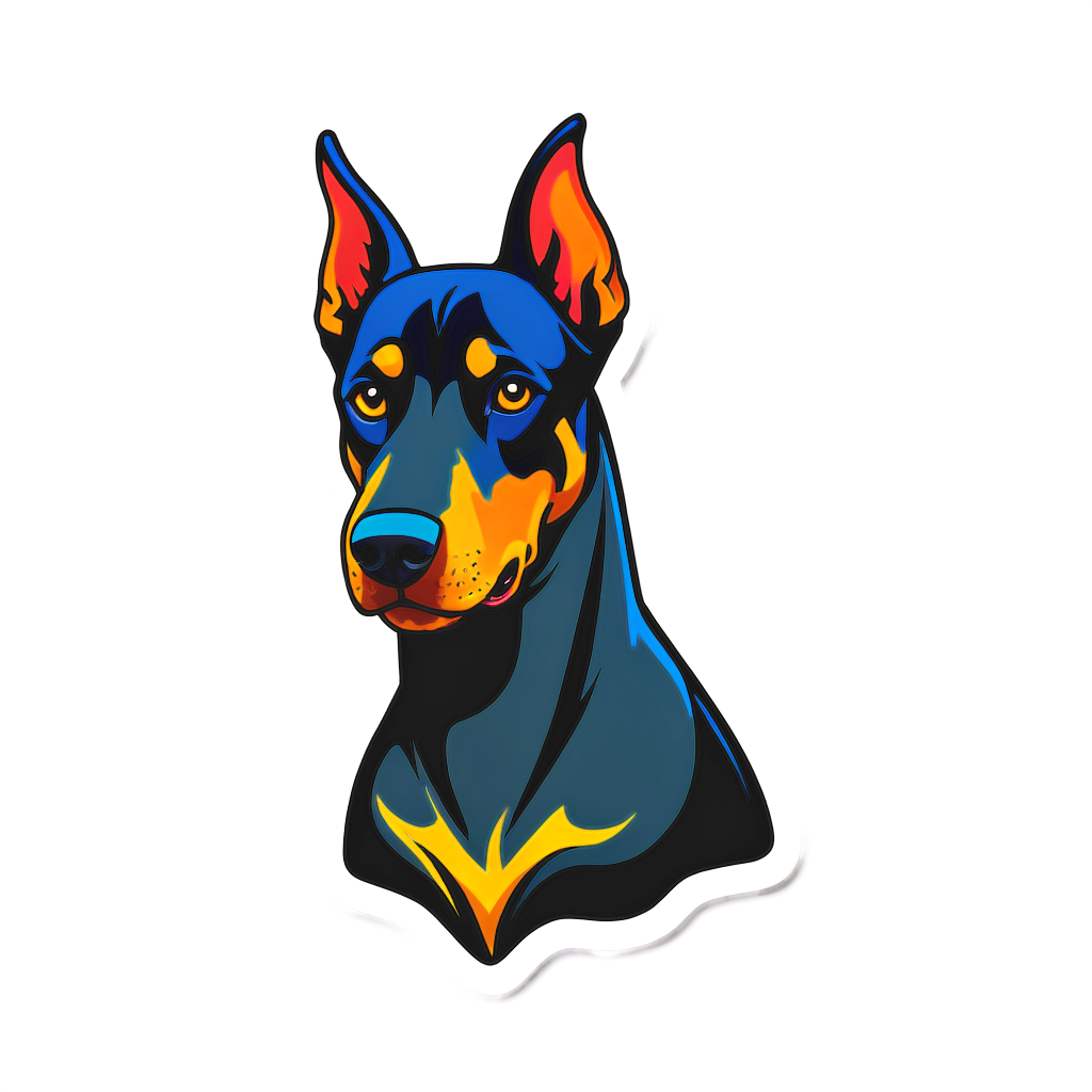 Cute Doberman Sticker