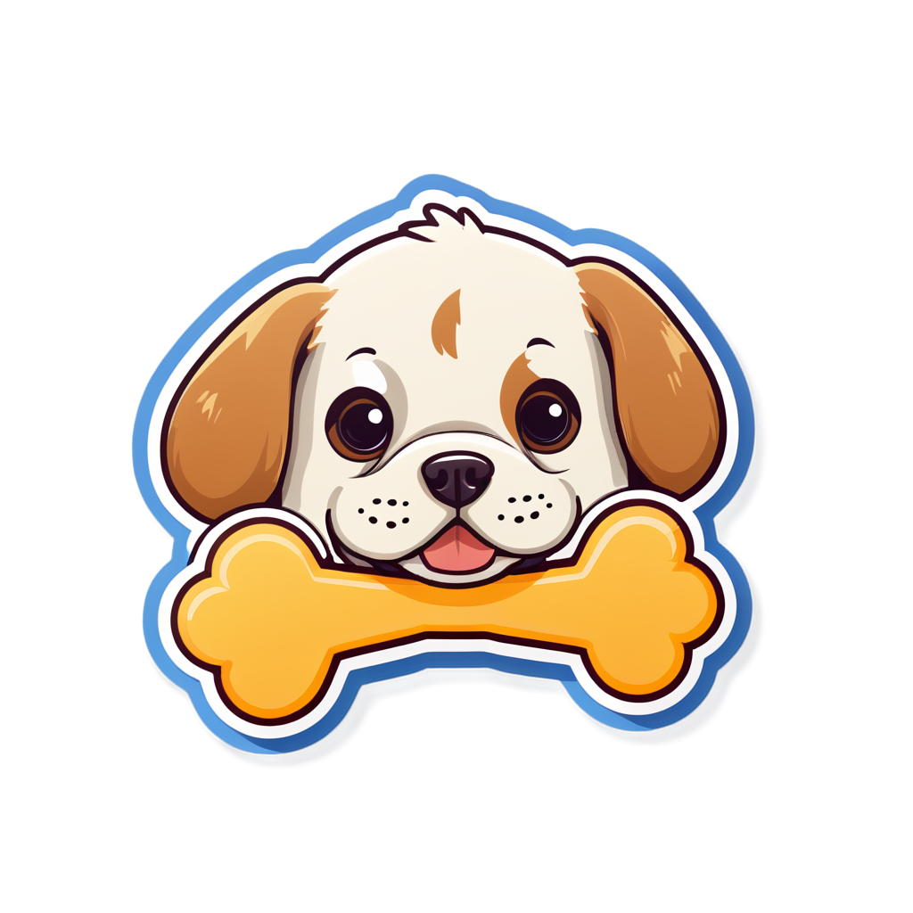 Cute Dogbone Sticker