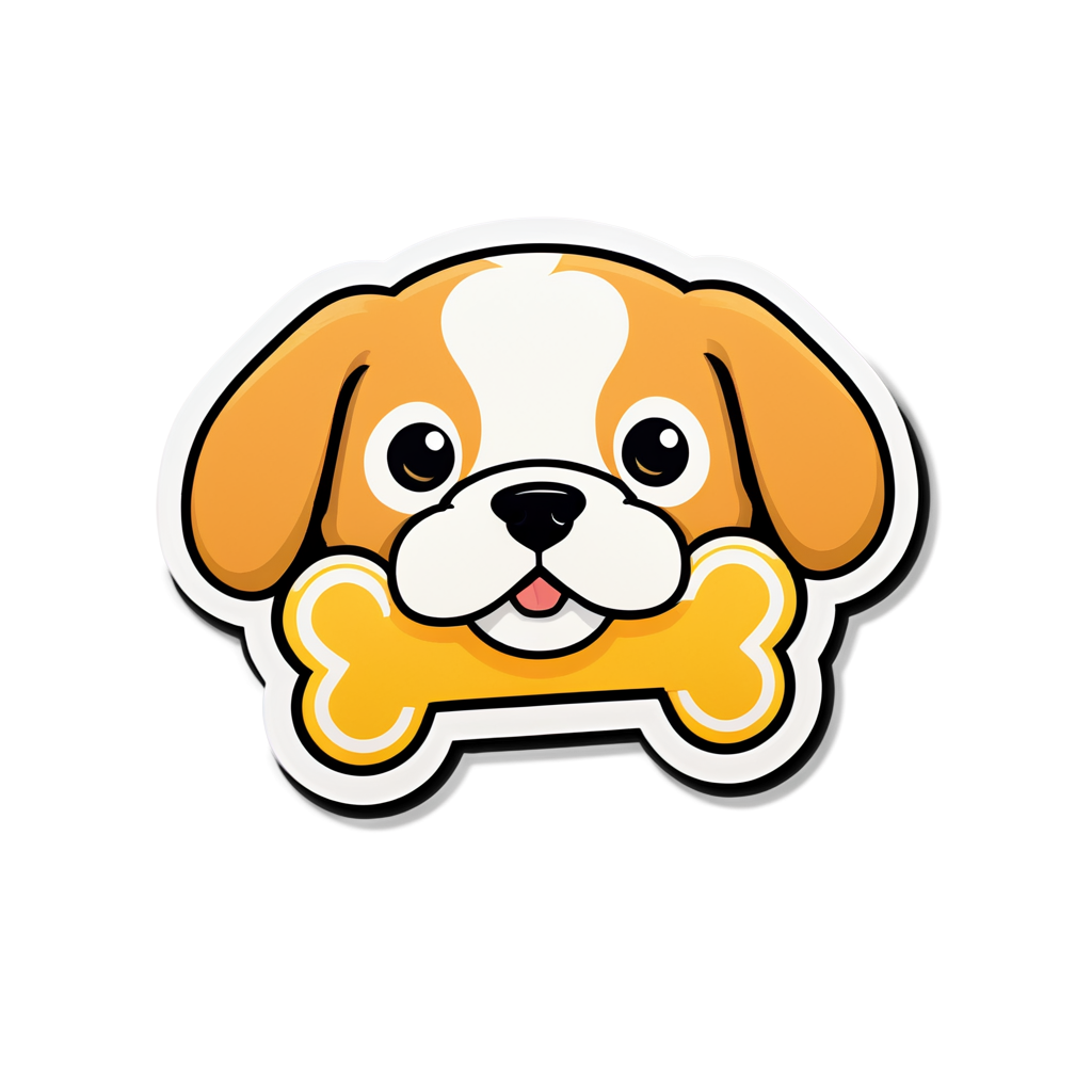 Cute Dogbone Sticker