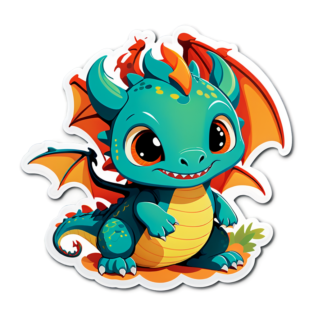 Cute Dragons Sticker