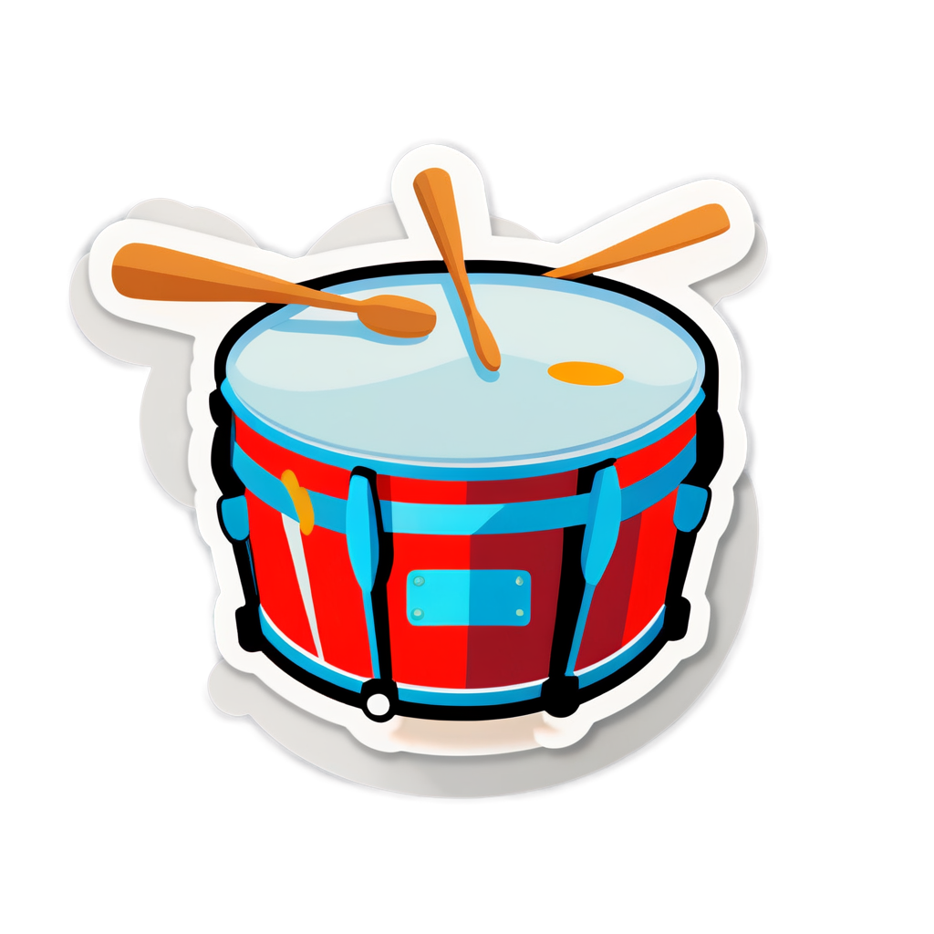 Cute Drum Sticker