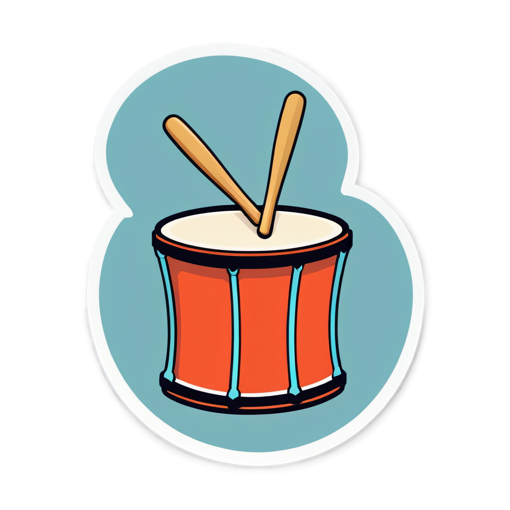 Cute Drum Sticker