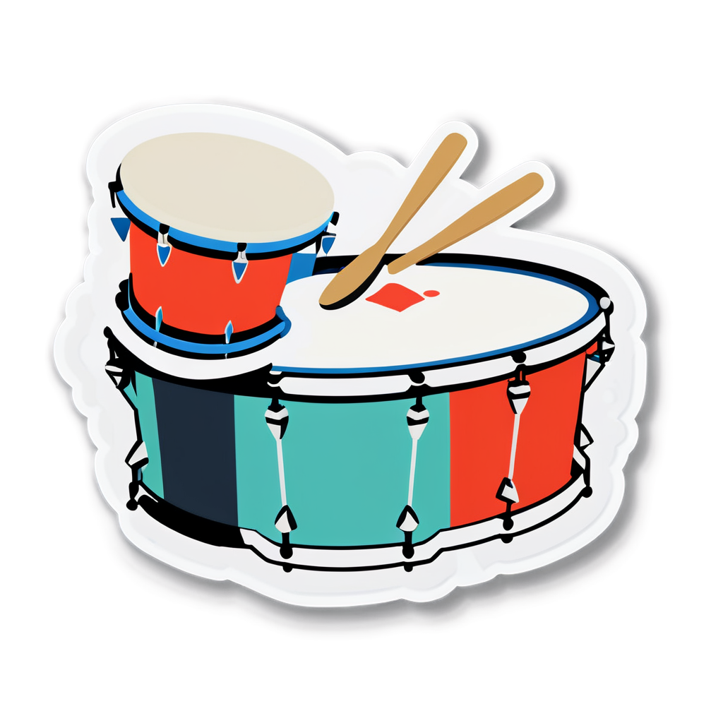 Cute Drum Sticker