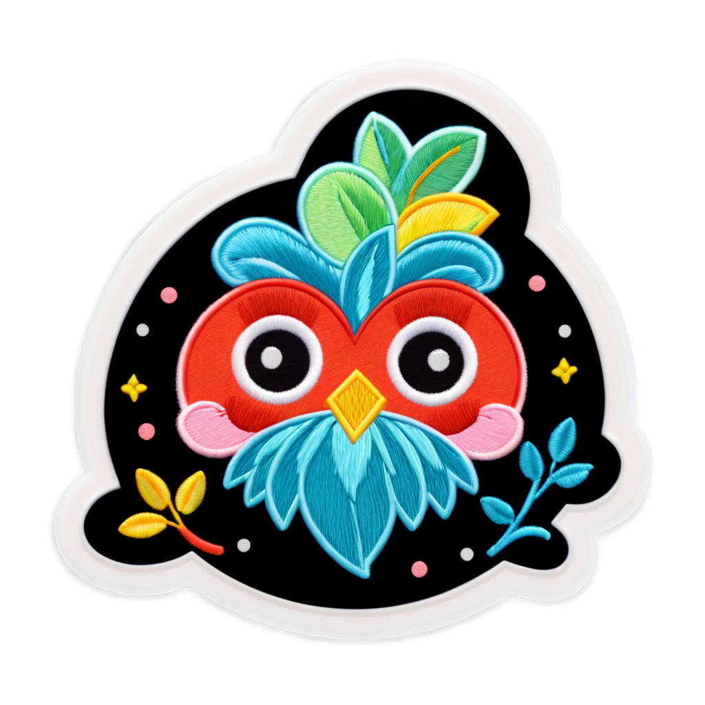 Cute Embroidery Sticker