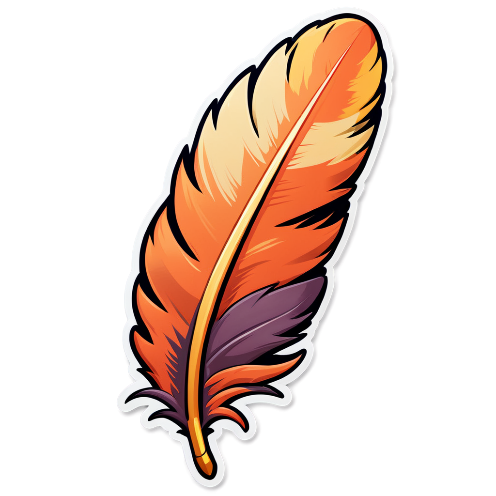 Cute Feather Sticker