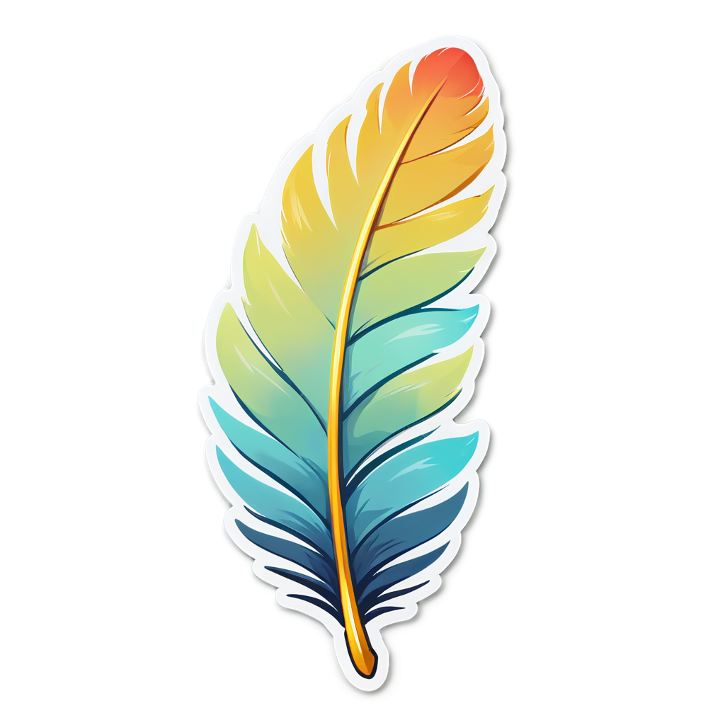 Cute Feather Sticker