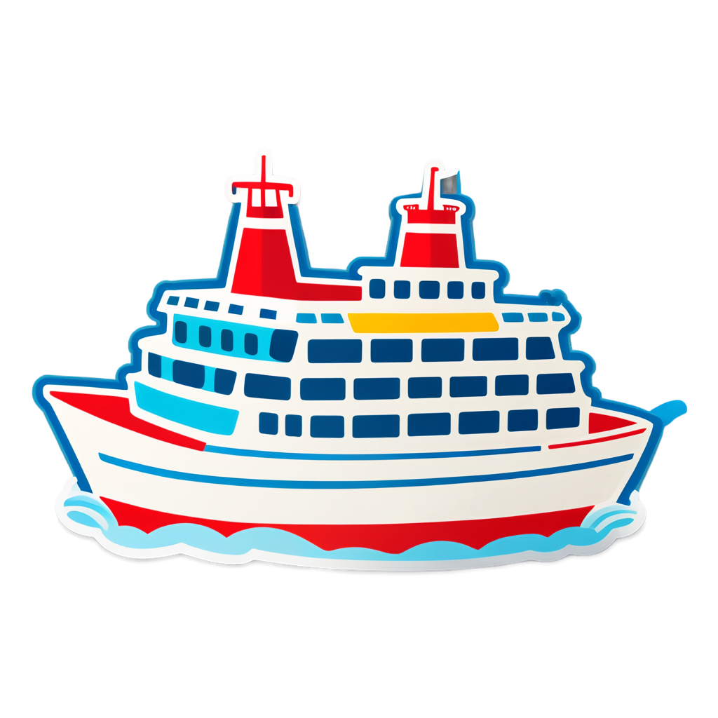 Cute Ferries Sticker