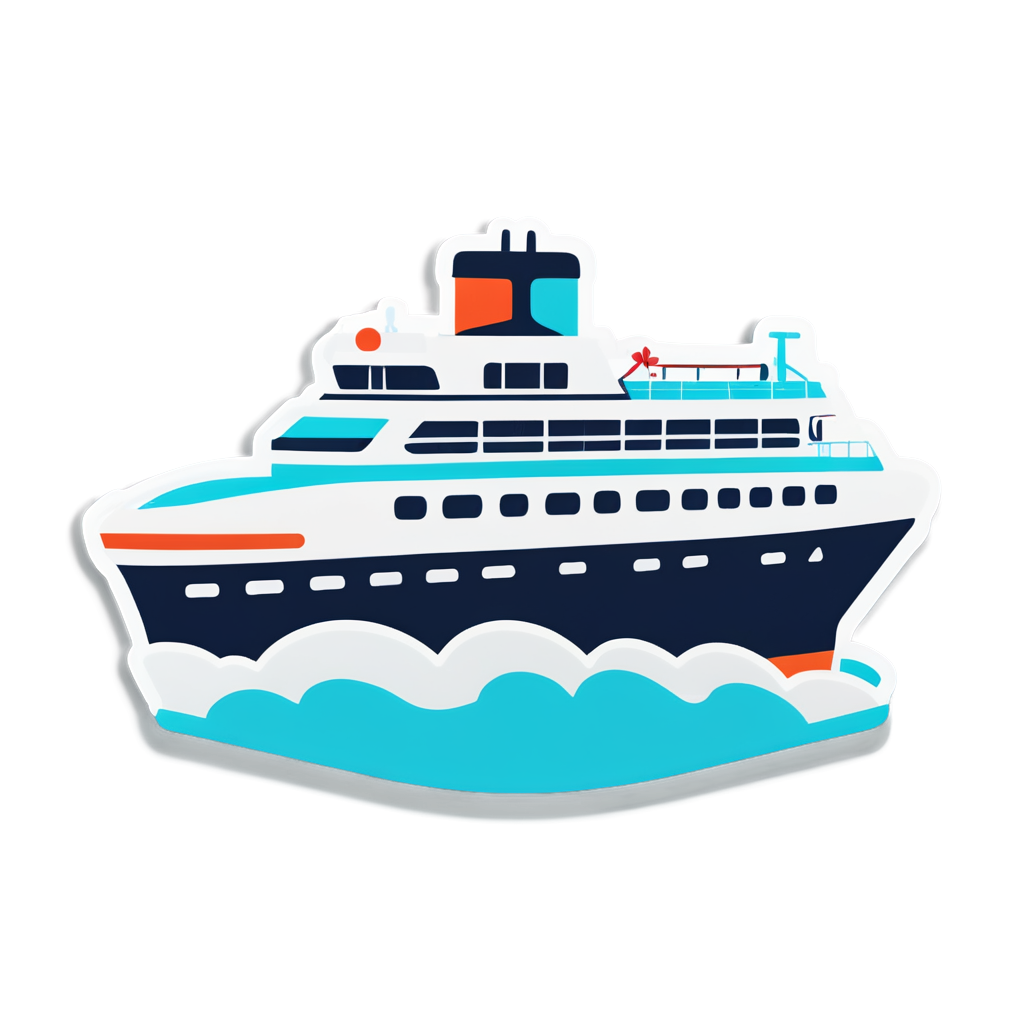 Cute Ferries Sticker