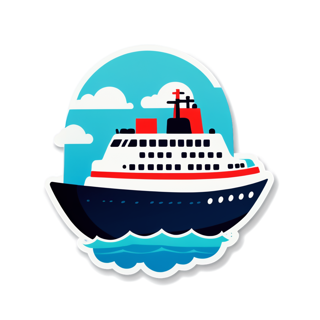 Cute Ferries Sticker