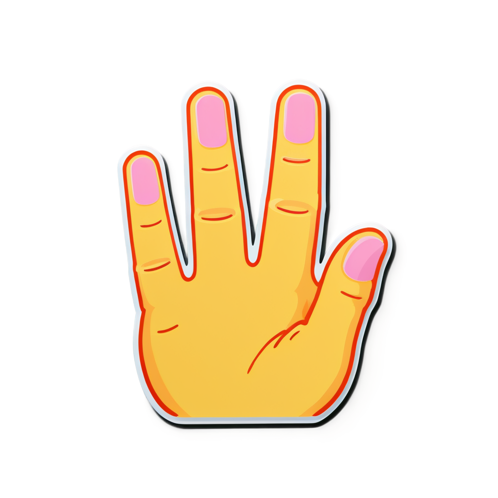 Cute Fingers Sticker