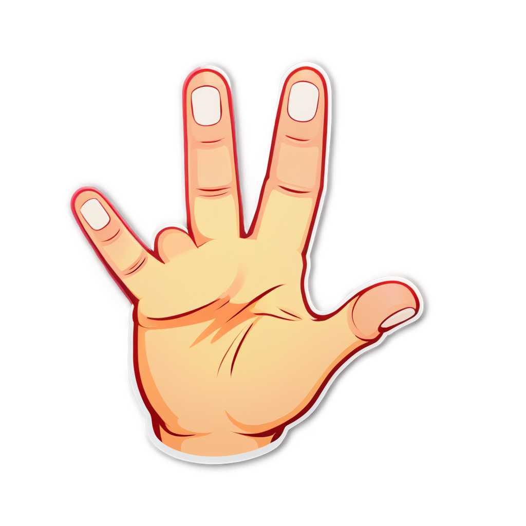 Cute Fingers Sticker