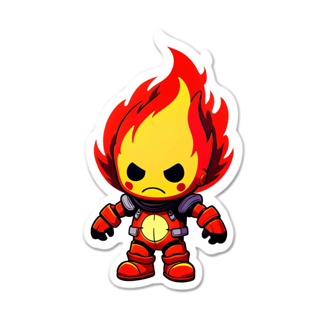 Cute Flameboy Sticker