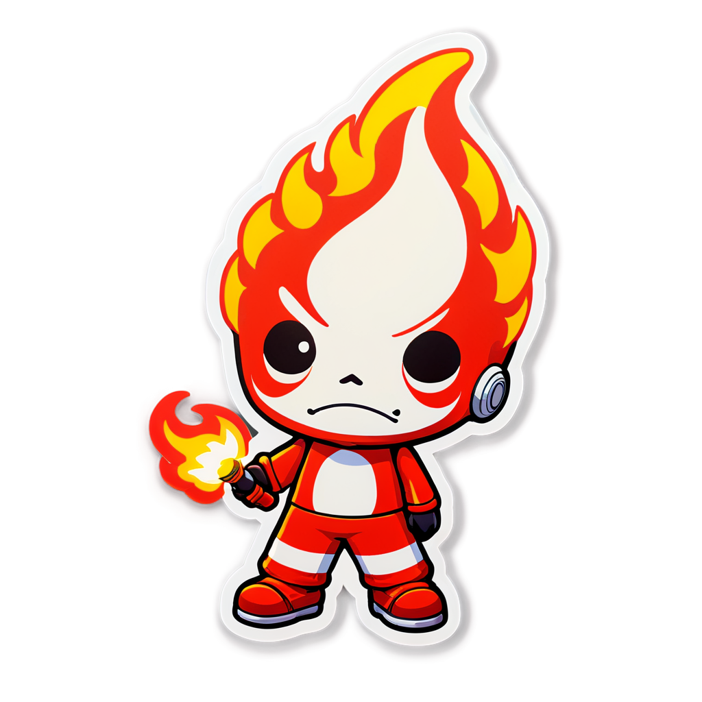 Cute Flameboy Sticker