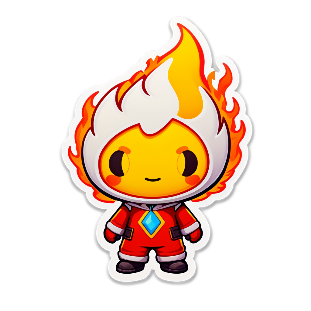 Cute Flameboy Sticker