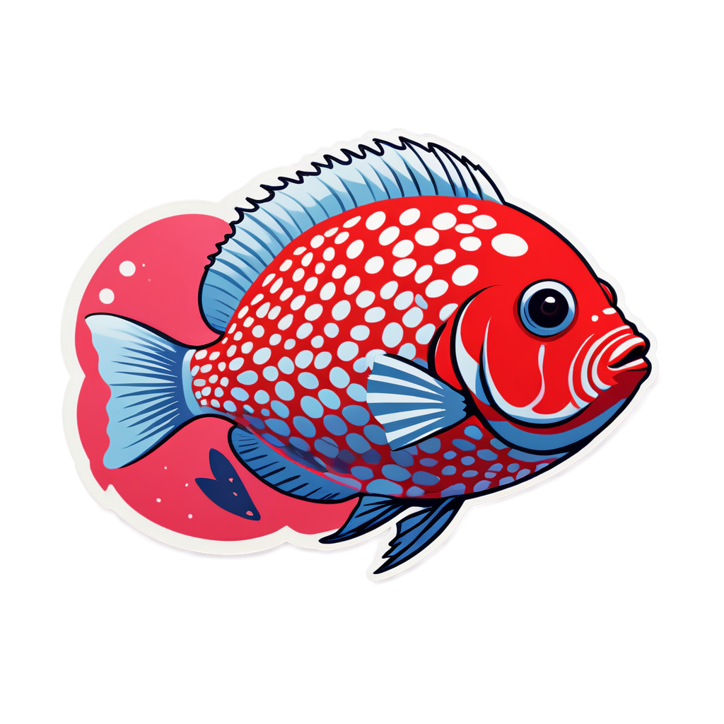 Cute Flowerhorn Sticker