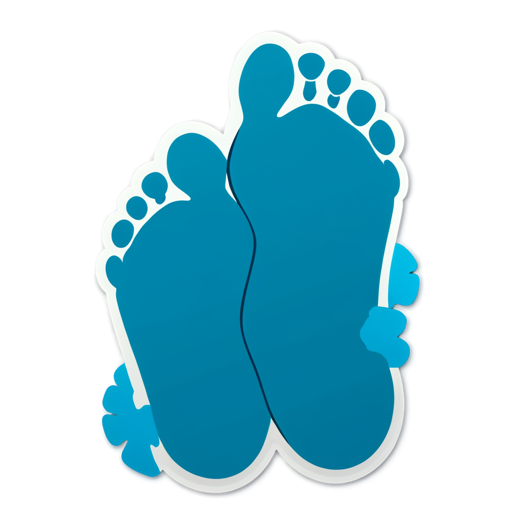 Cute Footprints Sticker