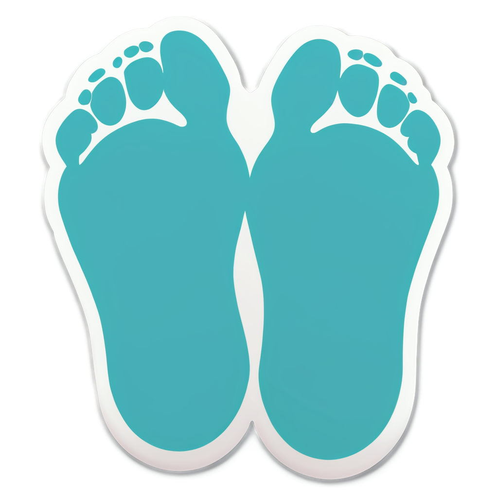 Cute Footprints Sticker