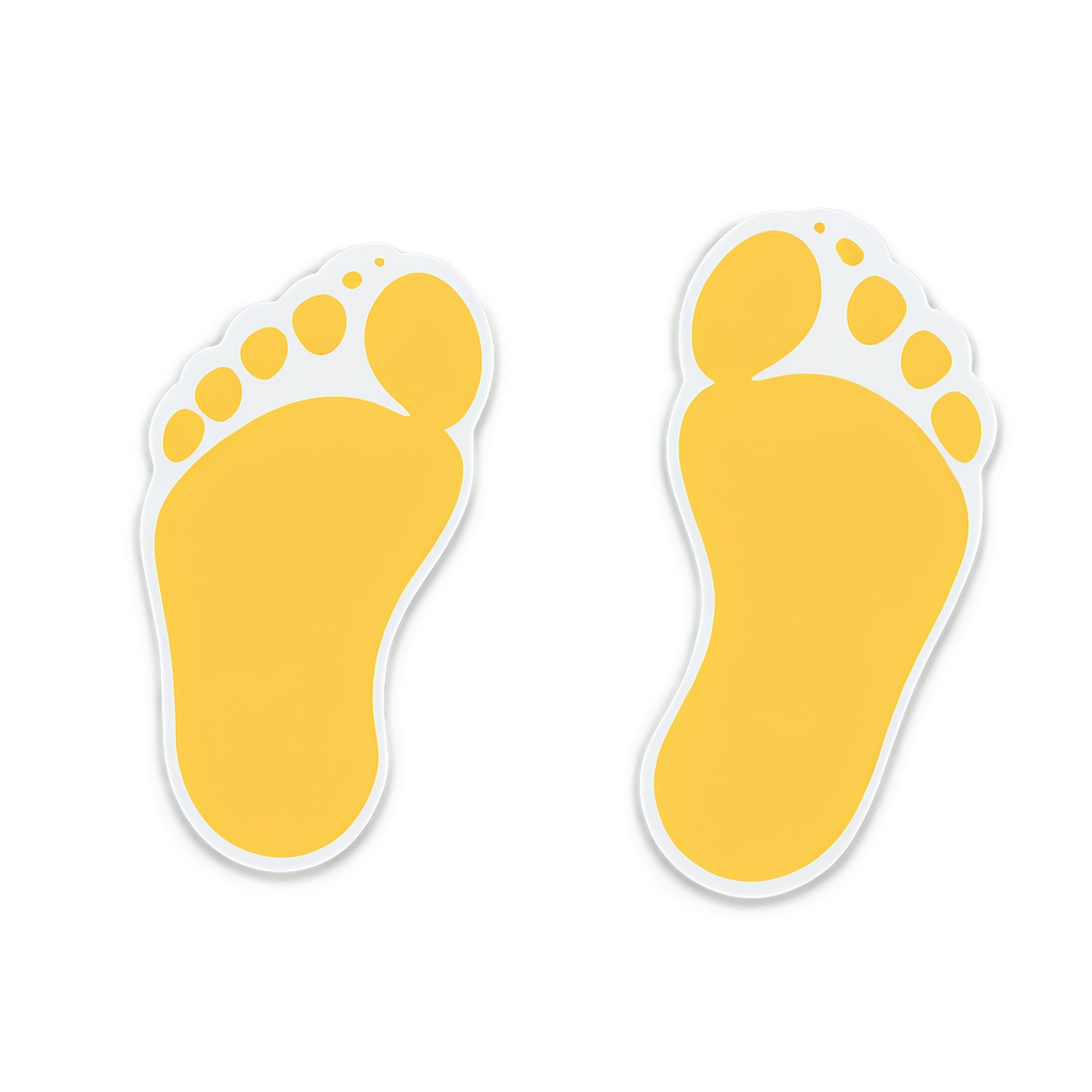 Cute Footprints Sticker