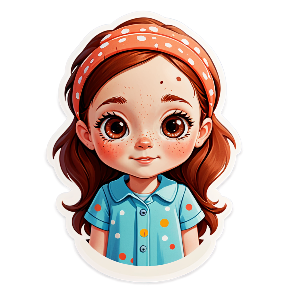 Cute Freckles Sticker