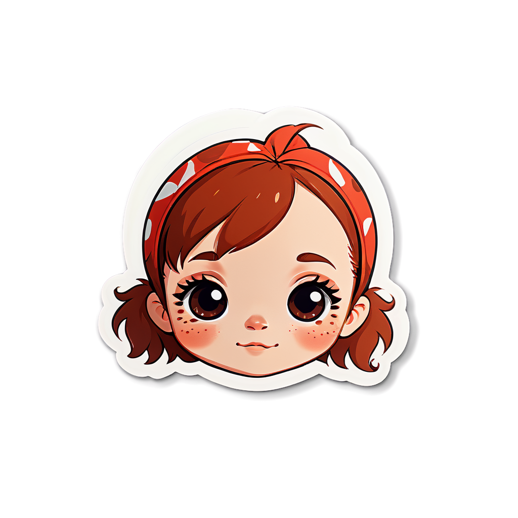 Cute Freckles Sticker