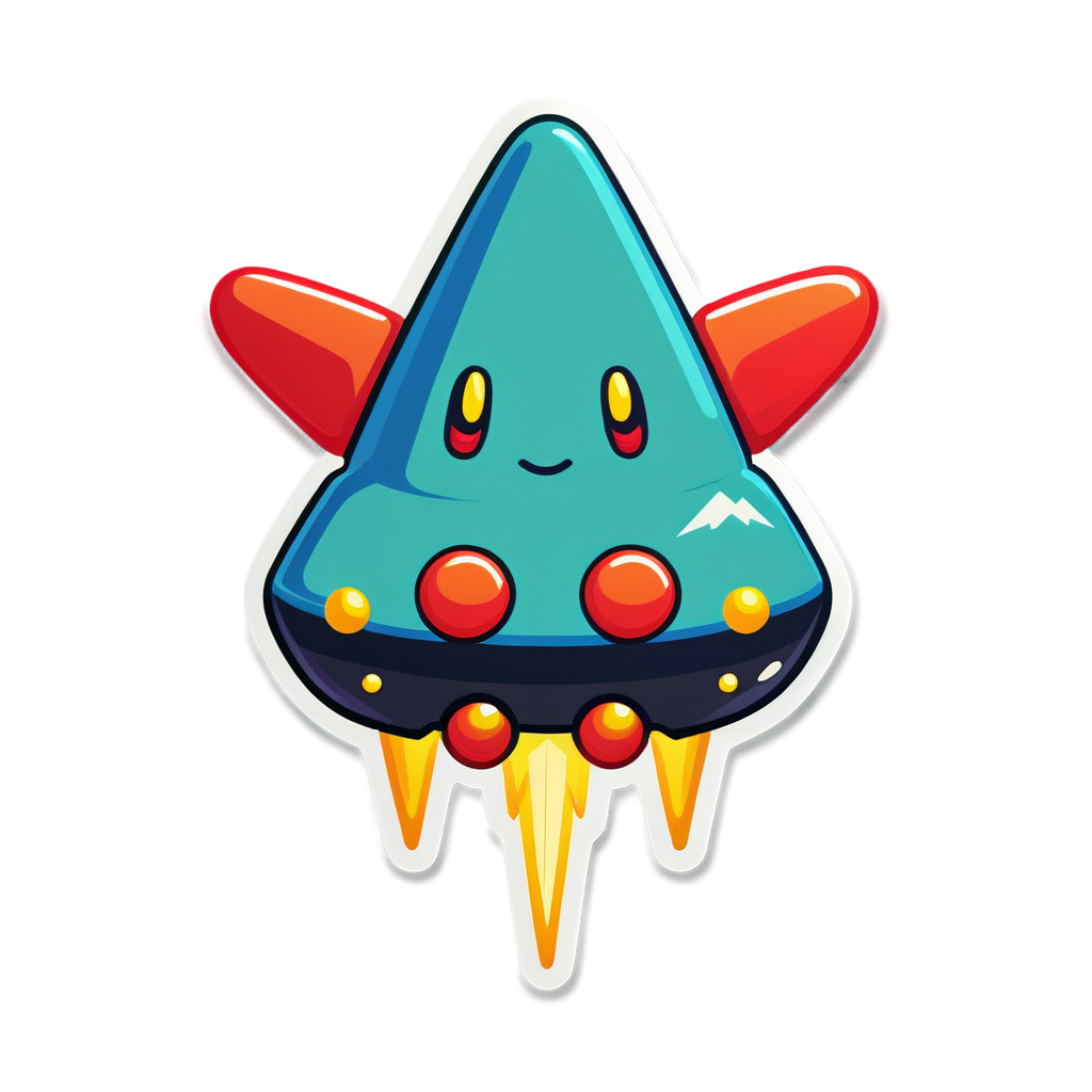 Cute Galaga Sticker