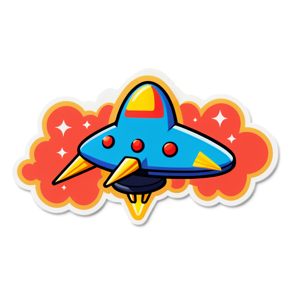 Cute Galaga Sticker