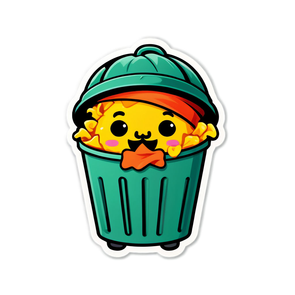 Cute Garbage Sticker