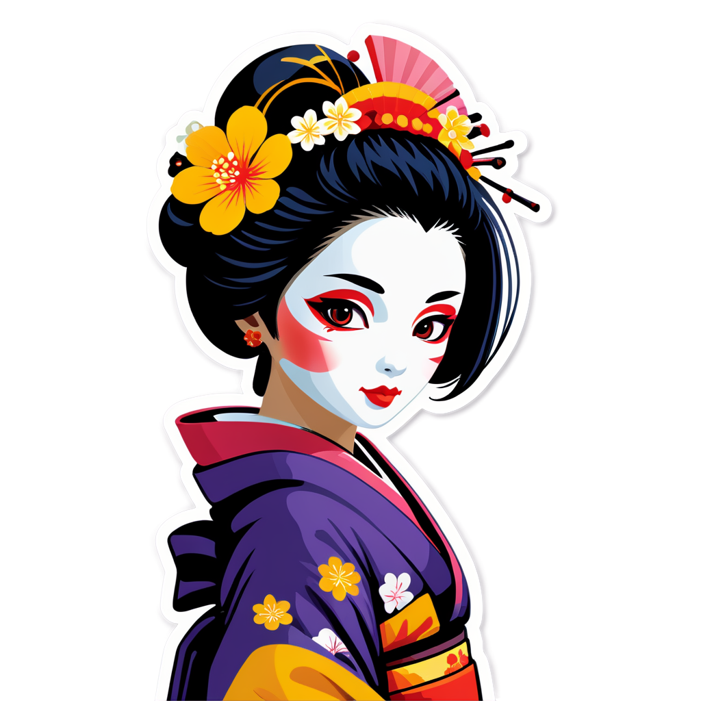 Geisha Sticker Collection