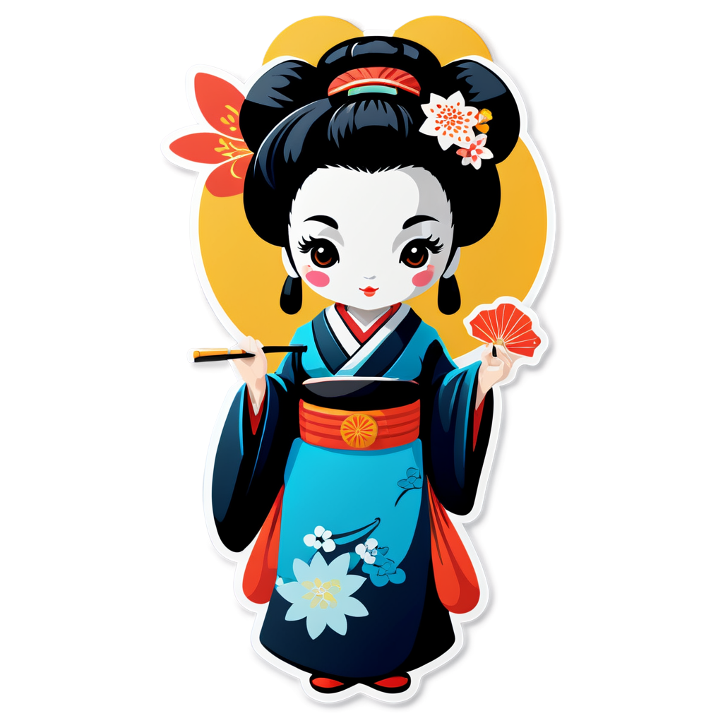 Cute Geisha Sticker