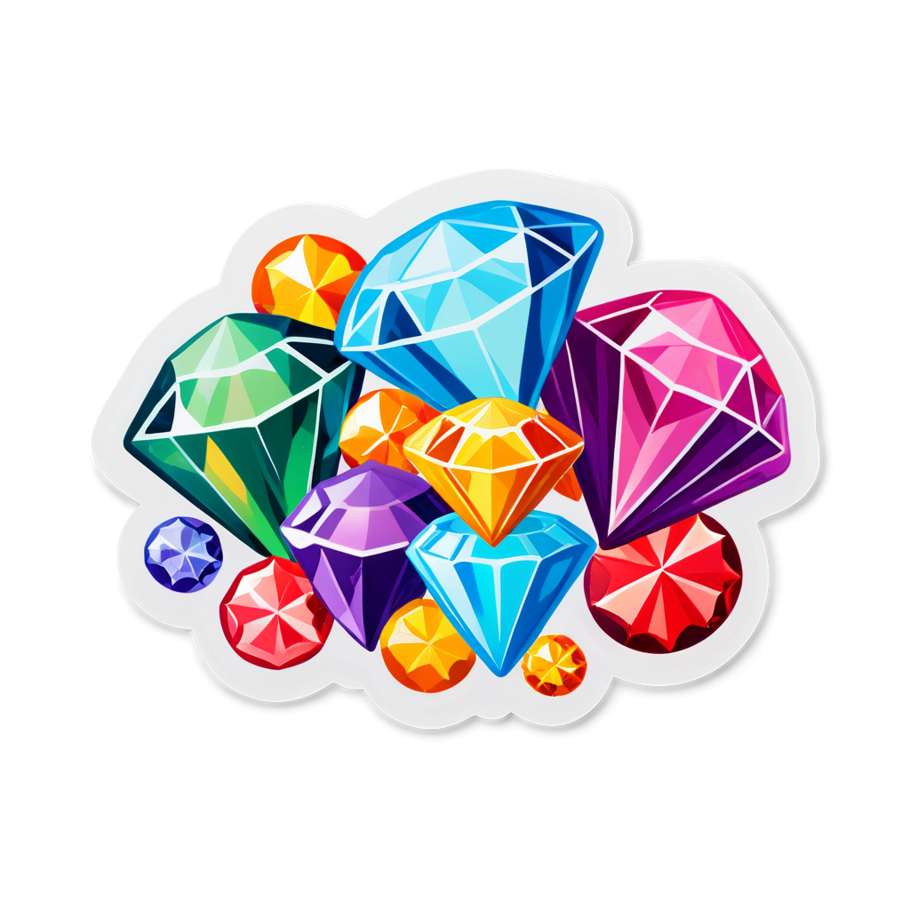 Cute Gems Sticker