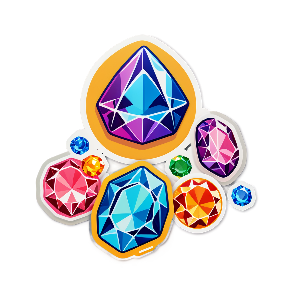 Cute Gems Sticker