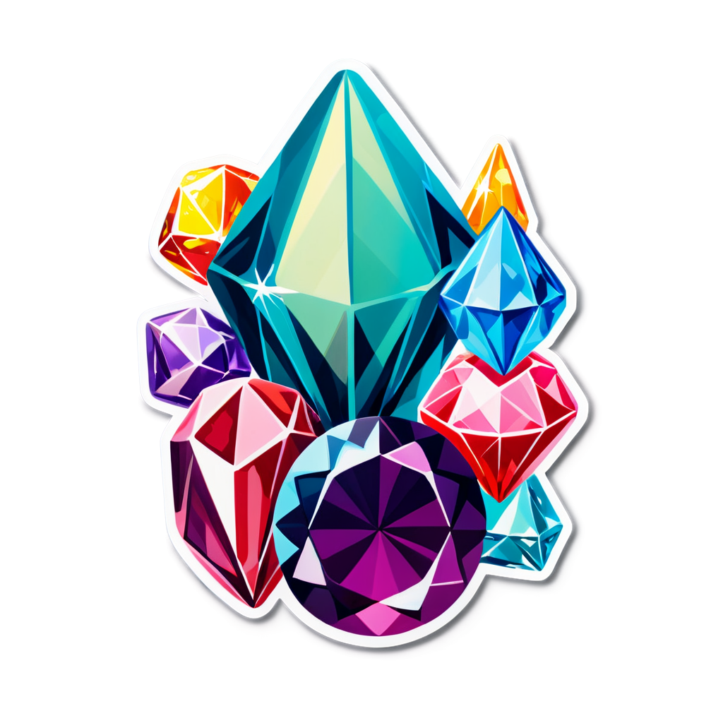 Cute Gems Sticker