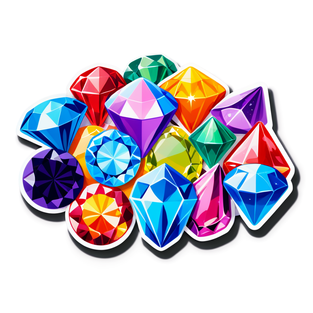 Cute Gems Sticker