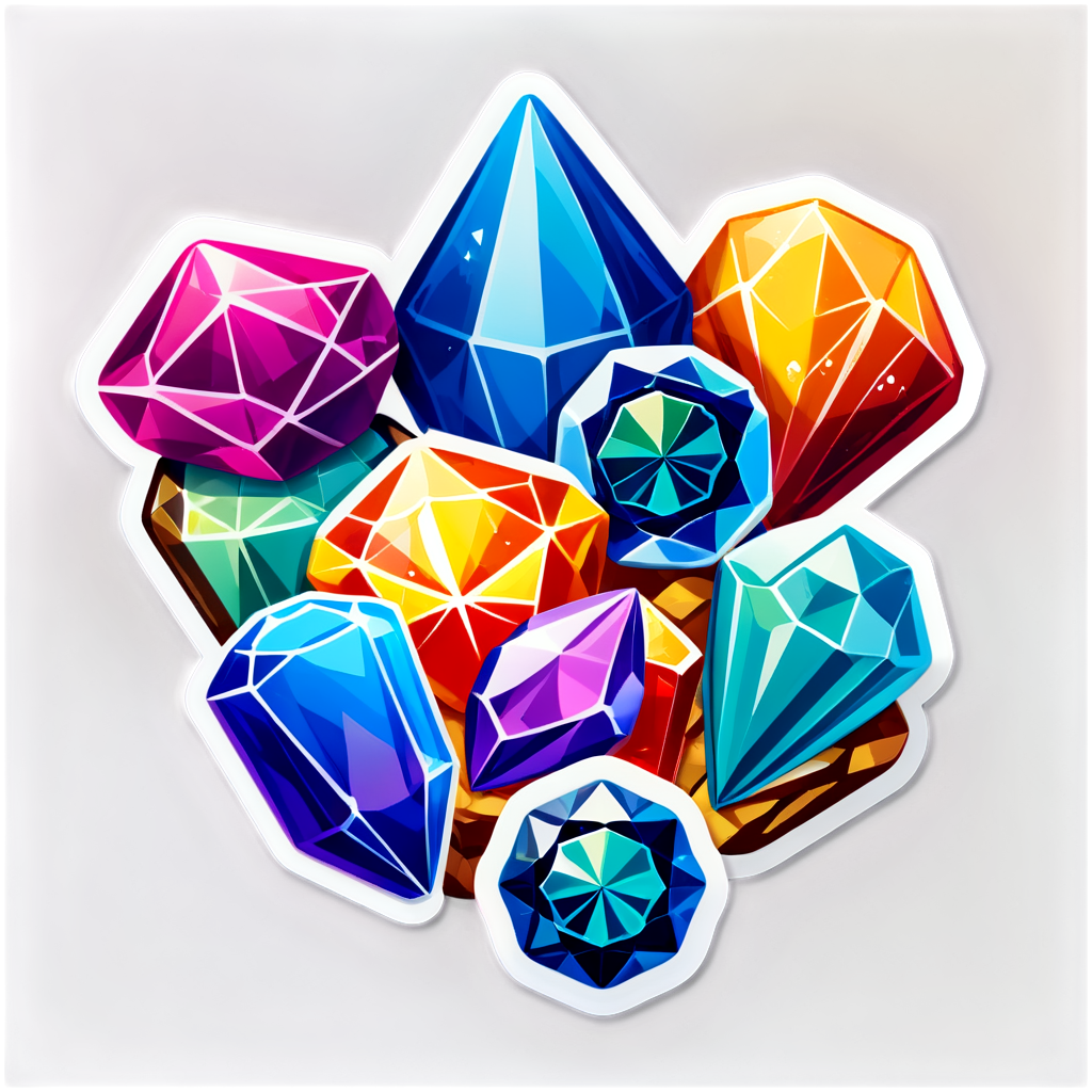 Cute Gemstone Sticker