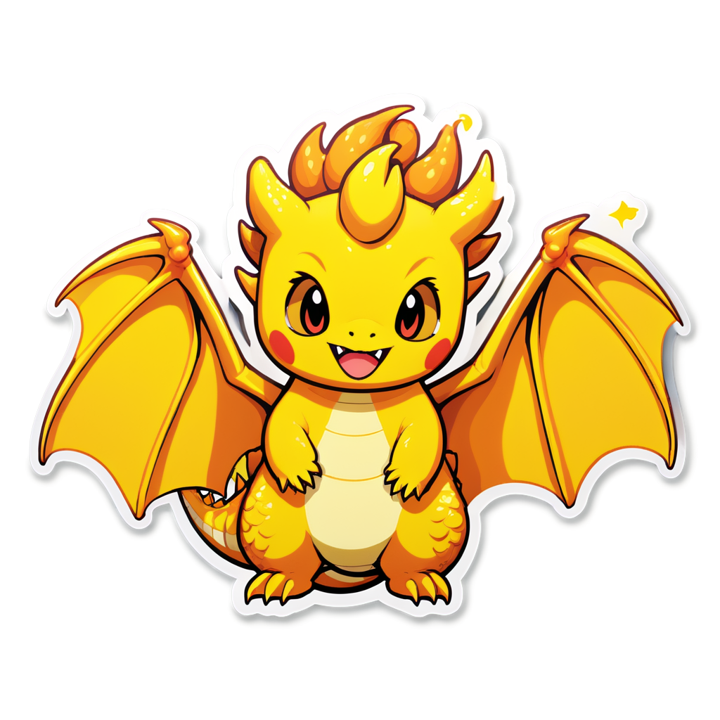 Cute Ghidorah Sticker