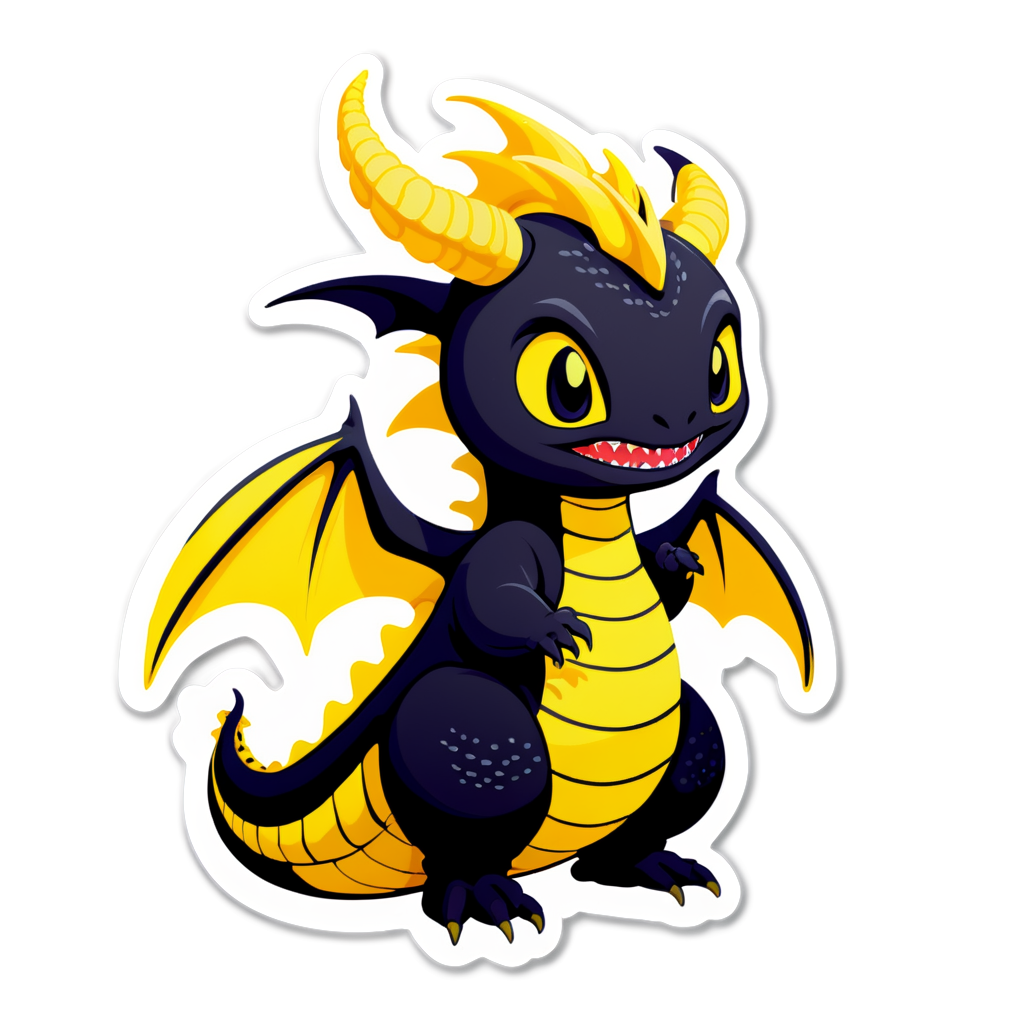 Cute Ghidorah Sticker