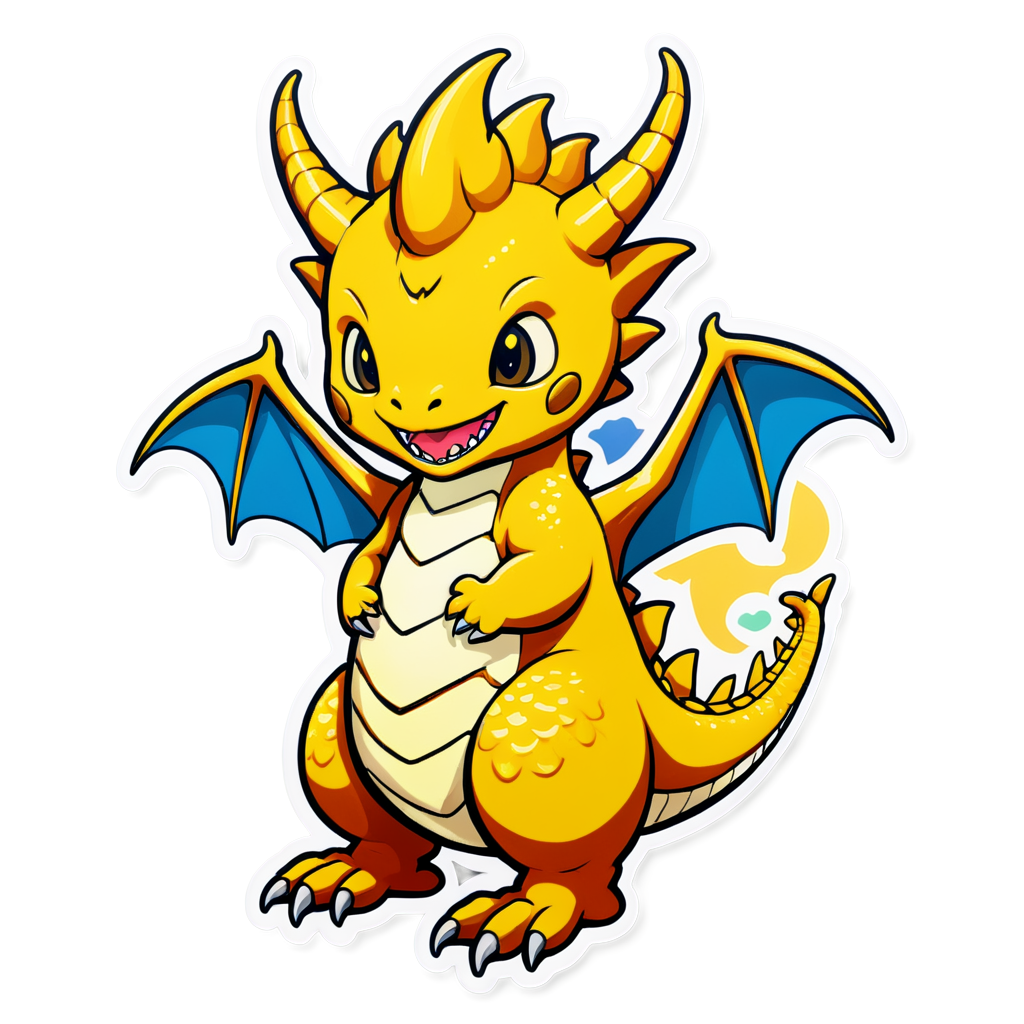 Cute Ghidorah Sticker