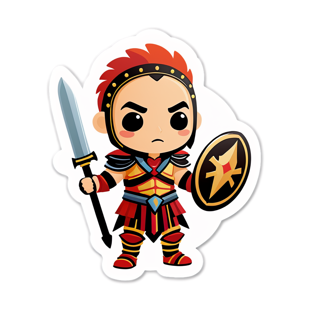 Cute Gladiator Sticker