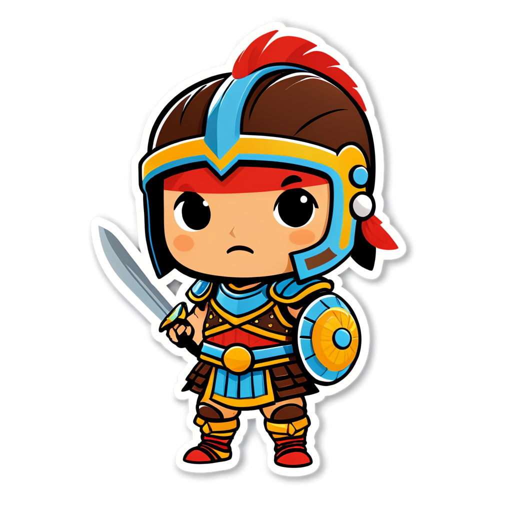 Cute Gladiator Sticker